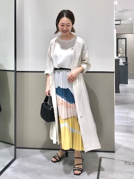 「袖ボリューム」｜「アイテム（ブルゾン）」を使った、k..さん（レディース・157cm）の春コーディネート