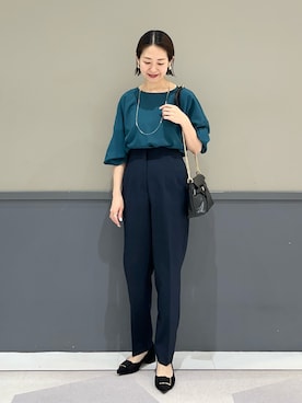 「アイテム（イヤリング）」を使った、k..さん（レディース・157cm）の夏コーディネート