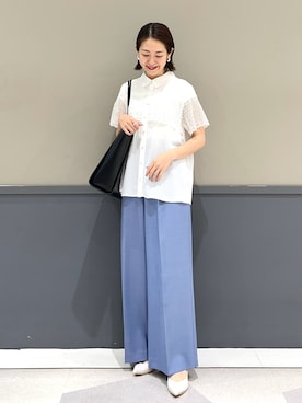 「YECCA VECCA（イェッカヴェッカ）のアイテム（パンツ）」を使った、k..さん（レディース・157cm）の夏コーディネート