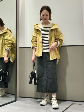 「YECCA VECCA（イェッカヴェッカ）のアイテム（マウンテンパーカー）」を使った、k..さん（レディース・157cm）の冬コーディネート