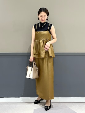 「YECCA VECCA（イェッカヴェッカ）のアイテム（スカート）」を使った、k..さん（レディース・157cm）の夏コーディネート