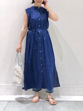 「ごきげんウィーク」｜「アイテム（シャツワンピース）」を使った、k..さん（レディース・157cm）の春コーディネート