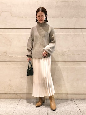 「忘年会」｜k..さん（レディース・157cm）の冬コーディネート