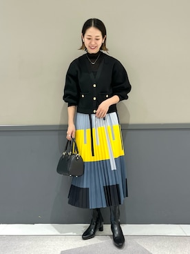 「YECCA VECCA（イェッカヴェッカ）のアイテム（カーディガン/ボレロ）」を使った、k..さん（レディース・157cm）の秋コーディネート