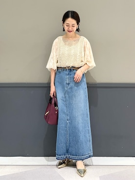 「アイテム（イヤリング）」を使った、k..さん（レディース・157cm）の夏コーディネート