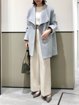 「カラーコート」｜「アイテム（その他アウター）」を使った、k..さん（レディース・157cm）の冬コーディネート