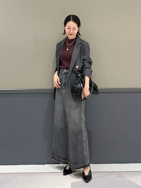 「YECCA VECCA（イェッカヴェッカ）のアイテム（ジャケット/アウター）」を使った、k..さん（レディース・157cm）の春コーディネート