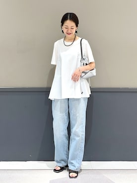 「アイテム（イヤリング）」を使った、k..さん（レディース・157cm）の夏コーディネート