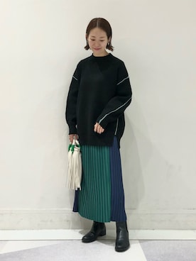「Editt by YECCA VECCA（エディットバイイェッカヴェッカ）のアイテム」を使った、k..さん（レディース・157cm）の秋コーディネート