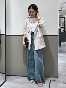 「いまどきジャケット写真」｜「アイテム（ブルゾン）」を使った、k..さん（レディース・157cm）の春コーディネート