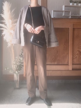 「ecrire×haushinka」｜Sari☺︎さん（レディース・167cm）の秋コーディネート