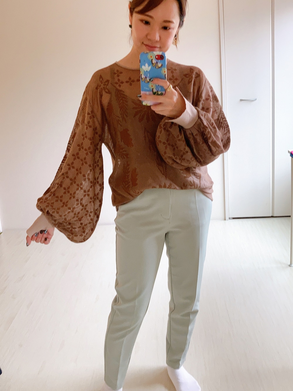 カットソー(長袖/七分) MEDI LACE JACQUARD KNIT Ameri VINTAGE(アメリヴィンテージ)の「MEDI LACE JACQUARD KNIT」 - PARTE