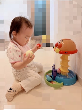 「petit main（プティマイン）のアイテム」を使った、shiika＊さん（キッズ・80cm）の夏コーディネート