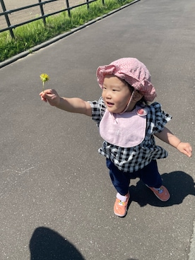 「GAP（ギャップ）のアイテム」を使った、shiika＊さん（キッズ・80cm）の夏コーディネート
