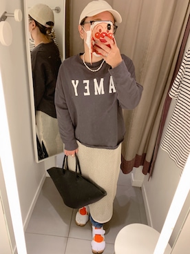 「Americana」｜「アイテム（レッグウェア）」を使った、sioriさん（レディース・157cm）の春コーディネート