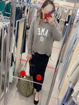 「H&M（エイチ・アンド・エム）のアイテム（バレエシューズ）」を使った、sioriさん（レディース・157cm）の冬コーディネート