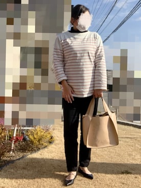 「Honeys（ハニーズ）のアイテム（チノパンツ）」を使った、sioriさん（レディース・157cm）の冬コーディネート
