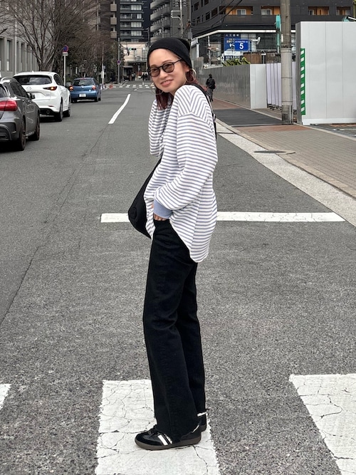 アングリッド　ungrid ストレッチフレアデニムパンツ ブラック 26 ハイウエストストレッチフレアデニム[品番：MKSW0055594