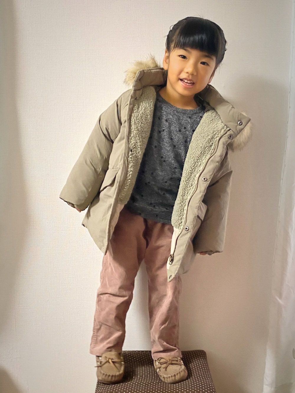 ZARA GIRLS ダウンジャケット ベージュ Puffer Jacket for Girls 