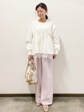 「HusHusH（ハッシュアッシュ）のアイテム」を使った、miさん（レディース・164cm）の春コーディネート