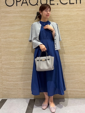 「アイテム（ストール/ショール、ブラック系）」を使った、みやさん（レディース・162cm）の夏コーディネート