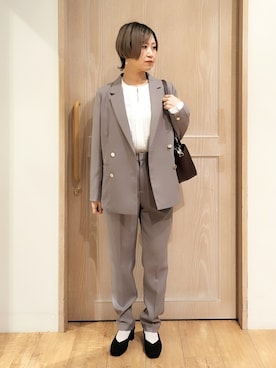 「レディーススーツ」｜YUKIさん（レディース・156cm）の夏コーディネート