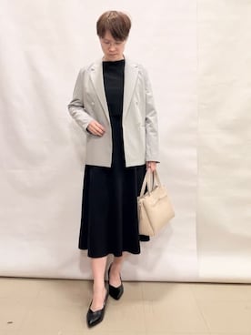 「SHOO・LA・RUE（シューラルー）のアイテム（テーラードジャケット）」を使った、natsushoola727さん（レディース・162cm）の冬コーディネート