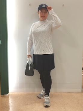 「adabat（アダバット）の【ADABAT NAVY】サルーキキャップ（キャップ、ブルー系）」を使った、とみーさん（レディース・155cm）の秋コーディネート