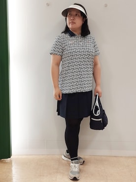 「アイテム（サンバイザー）」を使った、とみーさん（レディース・155cm）の夏コーディネート