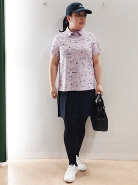 「adabat（アダバット）のアイテム」を使った、とみーさん（レディース・155cm）の夏コーディネート