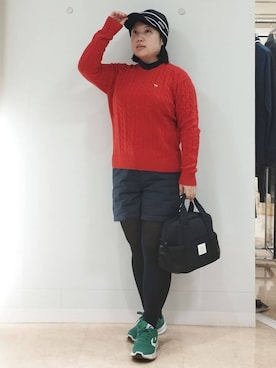 「adabat（アダバット）のアイテム」を使った、とみーさん（レディース・155cm）の冬コーディネート