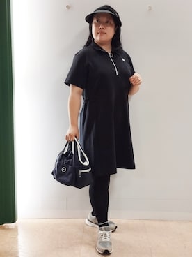「アイテム（サンバイザー）」を使った、とみーさん（レディース・155cm）の夏コーディネート