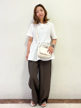 「OPAQUE.CLIP（オペークドットクリップ）のアイテム」を使った、madokaさん（レディース・157cm）の夏コーディネート