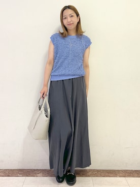 「OPAQUE.CLIP（オペークドットクリップ）のアイテム」を使った、madokaさん（レディース・157cm）の夏コーディネート