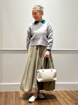 「INDIVI（インディヴィ）のアイテム」を使った、toshimiさん（レディース・157cm）の春コーディネート