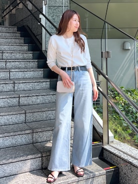 「tk.TAKEO KIKUCHI（ティーケータケオキクチ）のアイテム」を使った、Risaさん（レディース・160cm）の春コーディネート