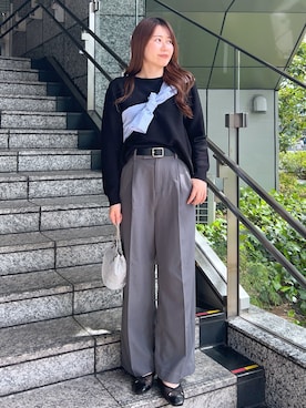 「OPAQUE.CLIP（オペークドットクリップ）のアイテム（バッグ）」を使った、Risaさん（レディース・160cm）の春コーディネート