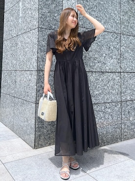 「OPAQUE.CLIP（オペークドットクリップ）のアイテム」を使った、Risaさん（レディース・160cm）の夏コーディネート