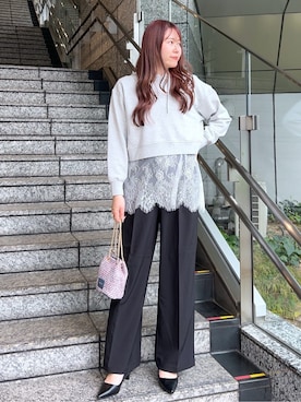 「SOUP（スープ）のアイテム」を使った、Risaさん（レディース・160cm）の春コーディネート