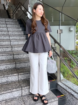 「OPAQUE.CLIP（オペークドットクリップ）のアイテム」を使った、Risaさん（レディース・160cm）の春コーディネート