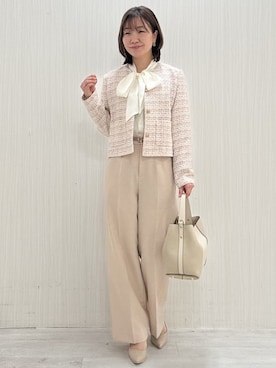 「COUP DE CHANCE（クードシャンス）のアイテム」を使った、yuさん（レディース・154cm）の春コーディネート