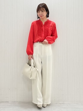 「COUP DE CHANCE（クードシャンス）のアイテム」を使った、yuさん（レディース・154cm）の春コーディネート