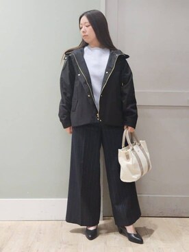 「Lee（リー）のアイテム（バッグ）」を使った、maiさん（レディース・149cm）の冬コーディネート
