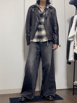 シープレザーダイレクト セミベジ Wライダース Magine（マージン）の「SHEEP LEATHER DIRECT SEMI VEGI W RIDERS JKT