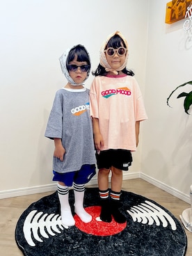 「and D. petit main（アンドディープティマイン）のアイテム」を使った、dkeno3kidsさん（キッズ・110cm）の夏コーディネート