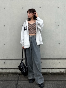「AS KNOW AS plus（アズノゥアズプラス）のアイテム」を使った、RINAさん（レディース・155cm）の秋コーディネート