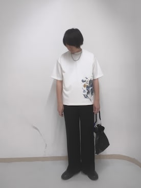 「tk.TAKEO KIKUCHI（ティーケータケオキクチ）のアイテム（パンツ）」を使った、サクライさん（メンズ・172cm）の夏コーディネート
