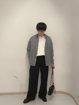 「tk.TAKEO KIKUCHI（ティーケータケオキクチ）のアイテム（トップス）」を使った、サクライさん（メンズ・172cm）の秋コーディネート