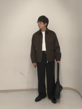 「tk.TAKEO KIKUCHI（ティーケータケオキクチ）のアイテム（パンツ）」を使った、サクライさん（メンズ・172cm）の秋コーディネート