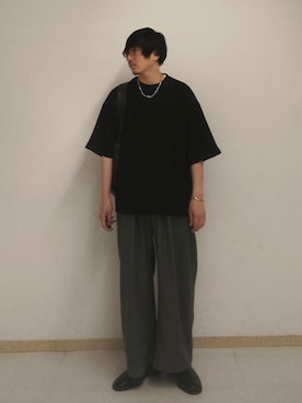 「tk.TAKEO KIKUCHI（ティーケータケオキクチ）のアイテム（パンツ）」を使った、サクライさん（メンズ・172cm）の夏コーディネート